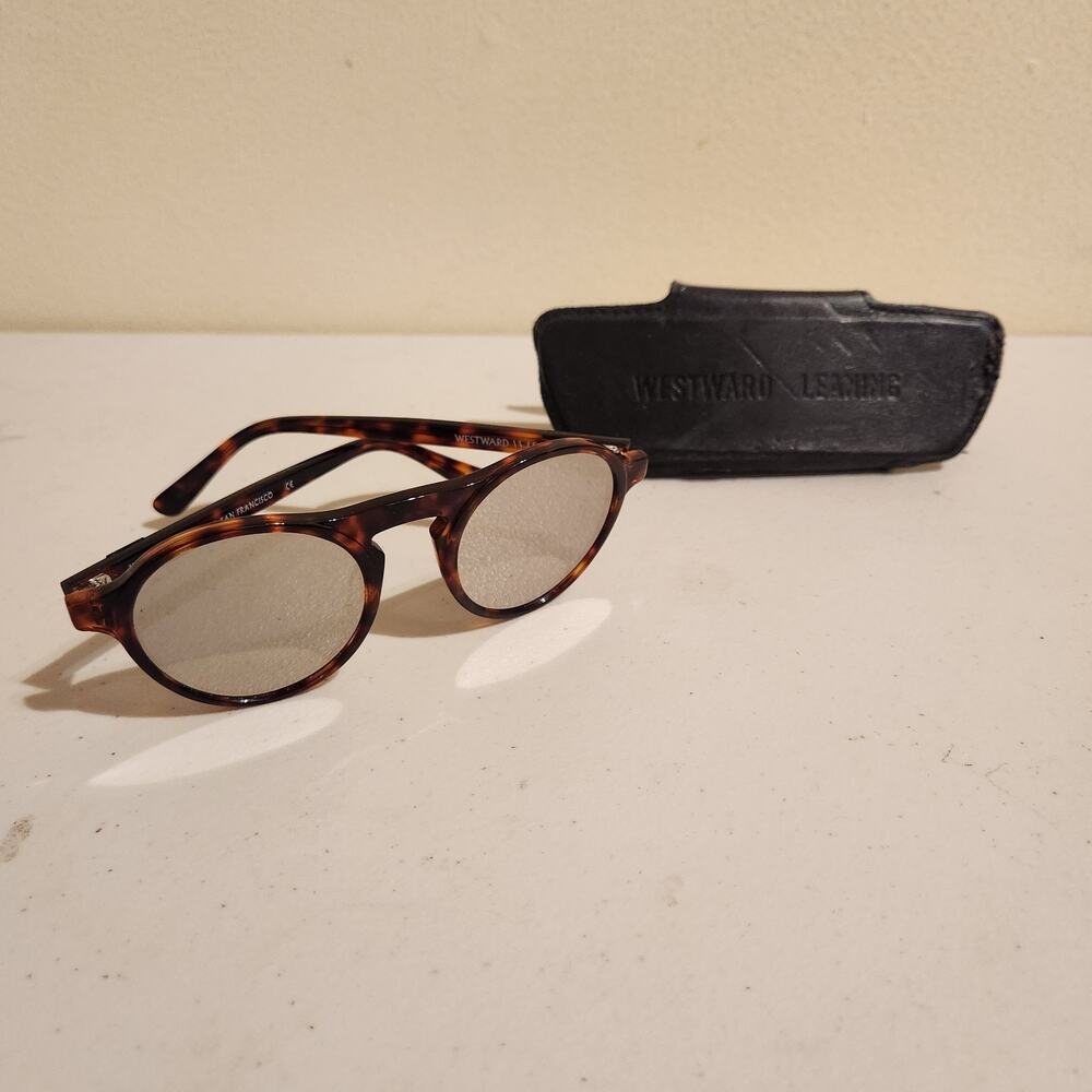 Westward Leaning Dyad 1.0 Womens Tortoise Shell Floating Bridge Sunglasses Brown
